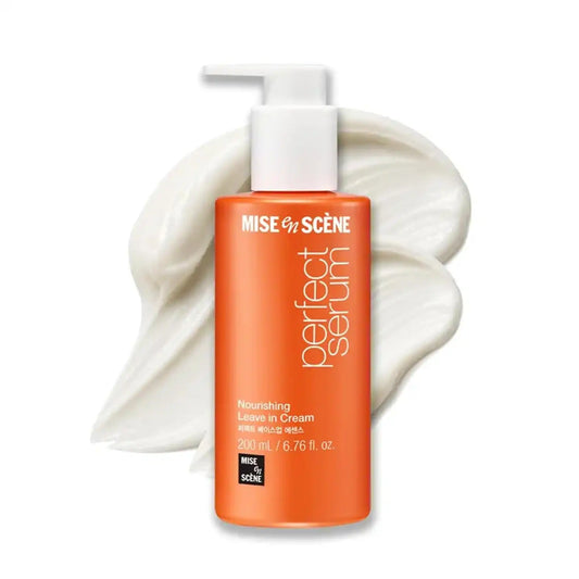 Mise En Scene Perfect Base Up Essence - Leaved In Conditioner for Heat Protectant, for Frizzy & Dry | Lightweight Cream Texture | Fast Absorbing | Smooths, Shine | Korean Hair Care (6.76 Fl. Oz.)