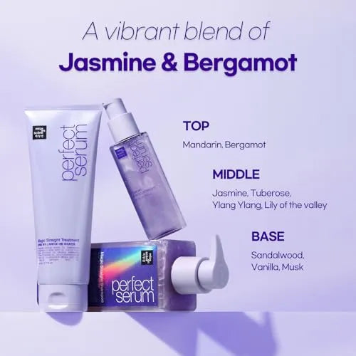 Mise En Scene Magic Straight Serum and Treatment - Hair Taming Oil for Frizzy | Heat Protectant | Straightening Fixing | Humidity Hair Products | Coconut Oil | Sleek and Shine | Bergamot Scent