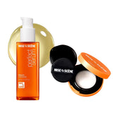 Mise En Scene Perfect Serum Original and Dry Shampoo Cushion - Heat Protectant Hair Oil for Frizzy & Dry | Argan Oil | Visibly Smooths & Softens | Add Shine All Hair Types | Damage Repair |