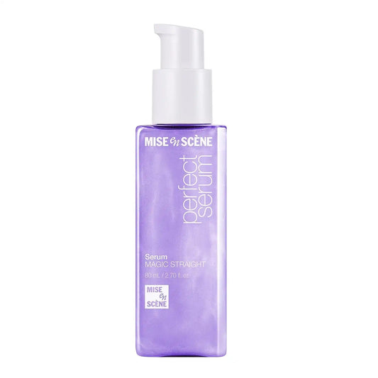 Mise En Scene Magic Straight Perfect Serum - Anti Frizz Hair Straightening Serum with heat protectant for straightener, hair tamer oil, Coconut Oil for Smooth, Silky, and Shiny Hair, 2.71 Fl Oz