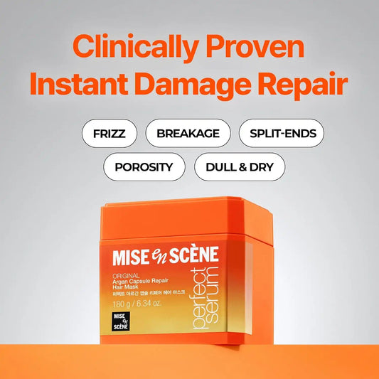 Mise En Scene Argan Oil Repair Hair Masks, Protein, 6.34 Fl. Oz.